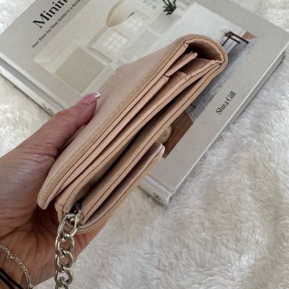 Authentic Chanel Coco Mark Sevruga Caviar Skin Flap Long Wallet On Chain Pink - Picture 11 of 16